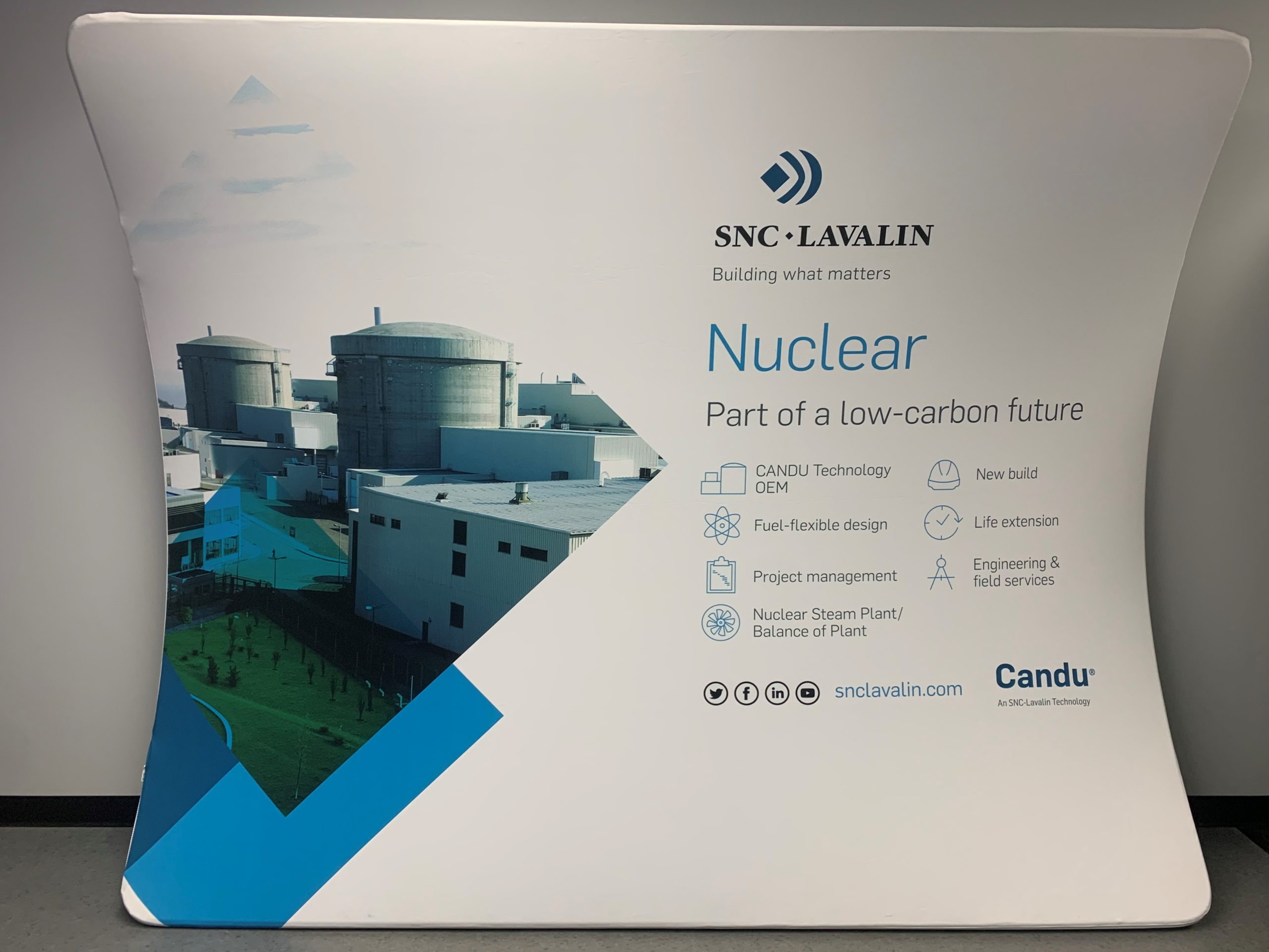 10′ Cloud Arc Single Sided Graphic Nuclear with Candu Logo (English)